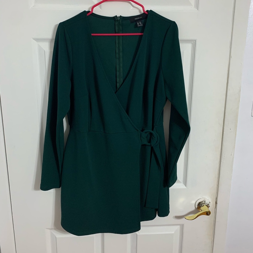 Forever 21 Jumpsuit Romper dark Green 0X PLUS SIZE